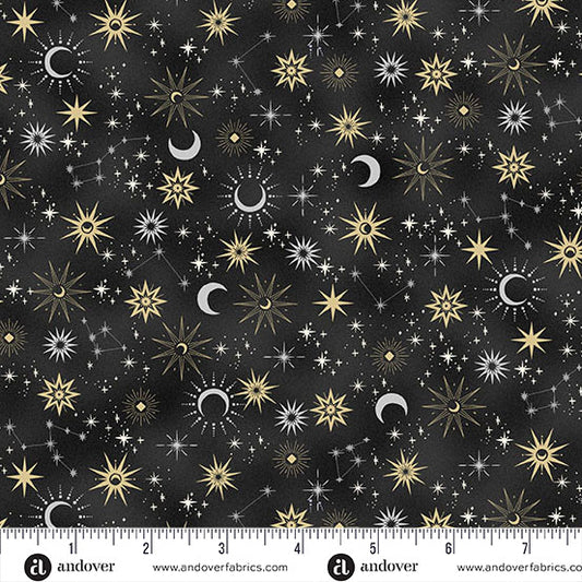 PREORDER - Andover - Makower UK - Charmed - Moon And Stars Galaxy Constellations - MU-198-X - Expected Release April 2026