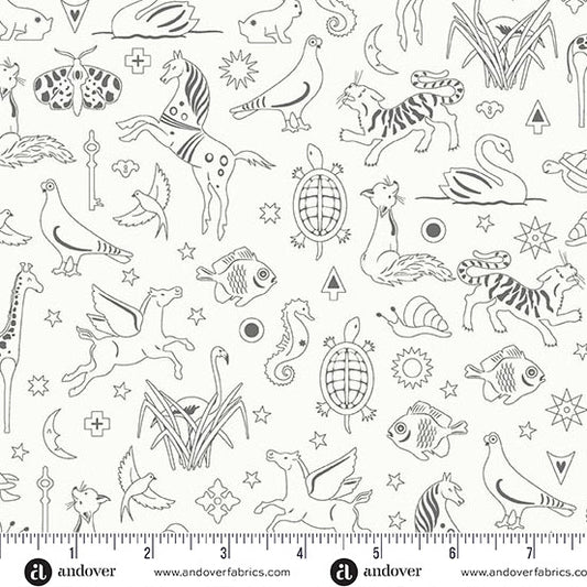 PREORDER - Andover - Alison Glass - Shadow 2026 - Animals Philately Whisker - A-1127-L1 - Expected Release April 2026