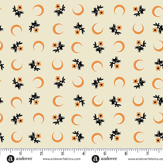 PREORDER - Andover - Nightfall - Flower Moon Orange On Cream - A-10204-L - Expected Arrival April 2026