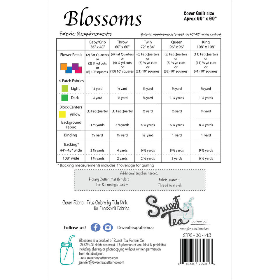 Blossoms Quilt Pattern By Sweet Tea Patterns