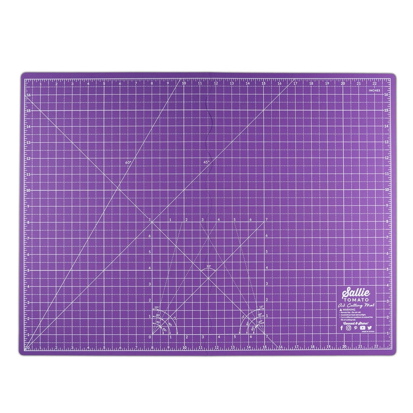 Sallie Tomato Purple A2 Foldable Self Healing Rotary Cutting Mat