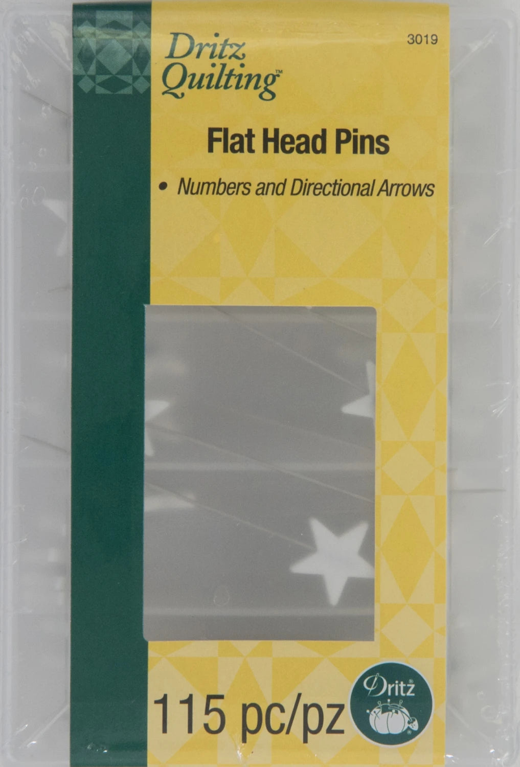Dritz Quilting Flathead Numbered And Directional Pins 115ct