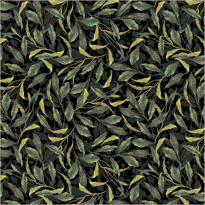 Windham - Whistler Studios - Midnight Blooms - Greenery - 55073-1