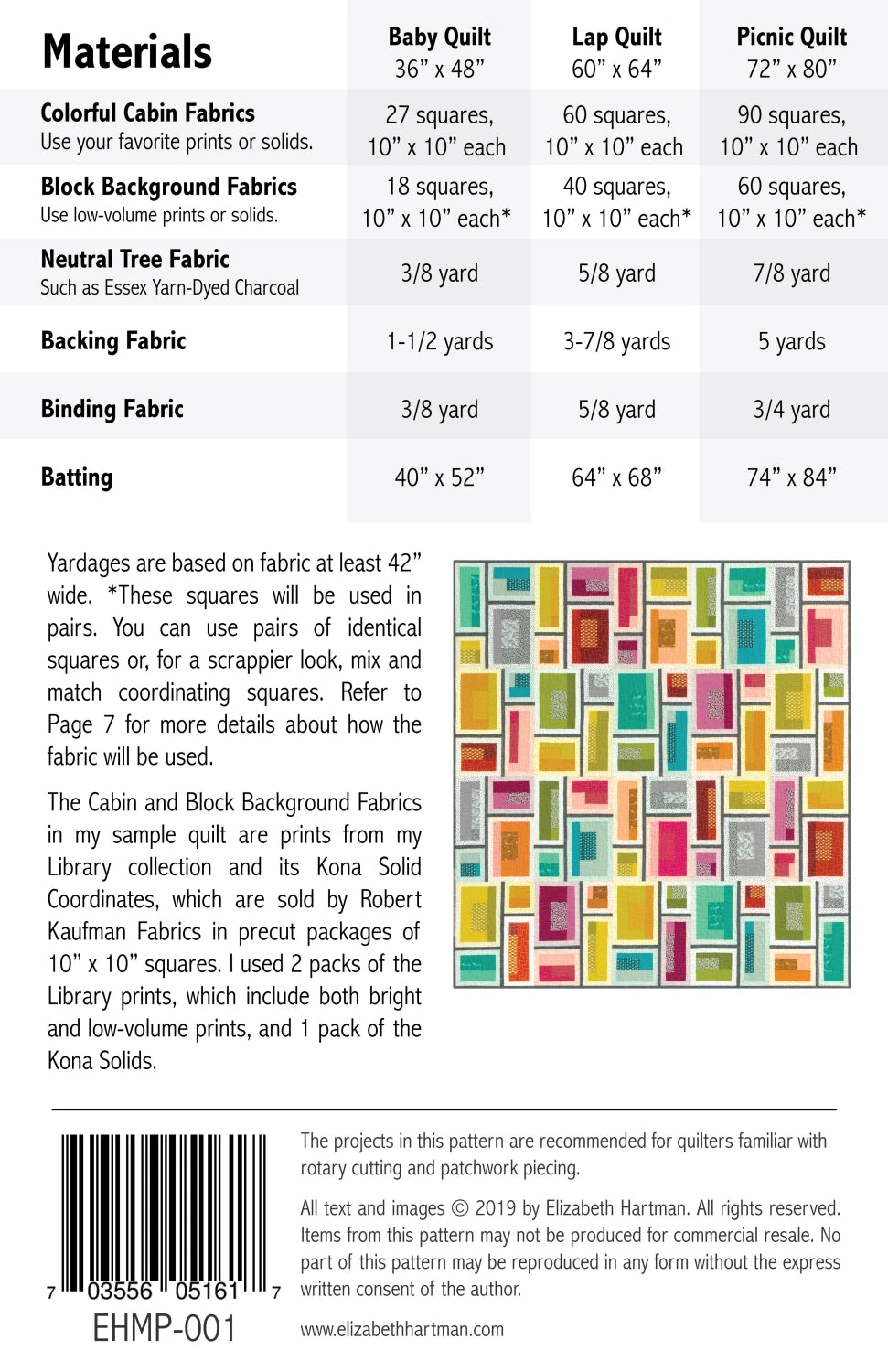 Rapid City Quilt Pattern By Elizabeth Hartman