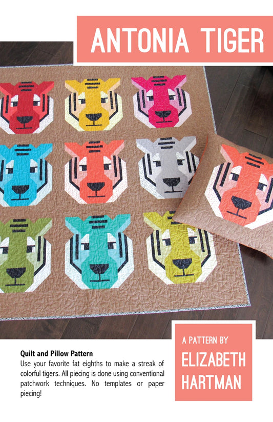 Antonia Tiger Quilt Pattern By Elizabeth Hartman