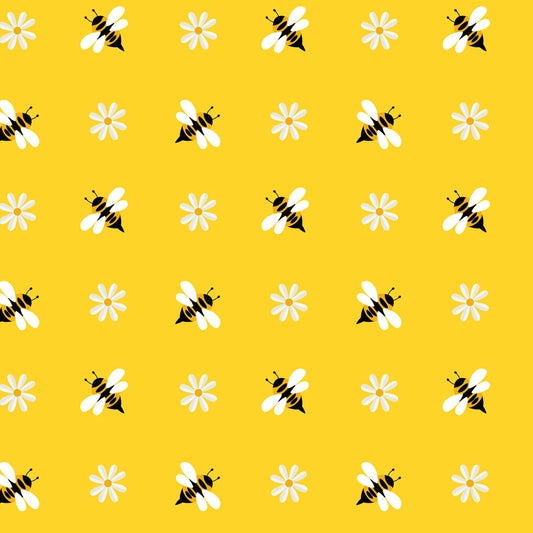 David Textiles - Yellow Simple Bees - DT040425