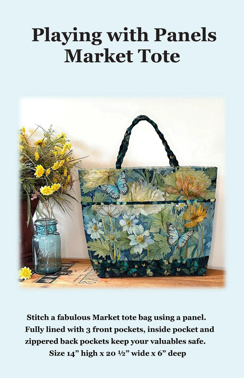 Playing With Panels Market Tote Pattern By J Minnis Designs
