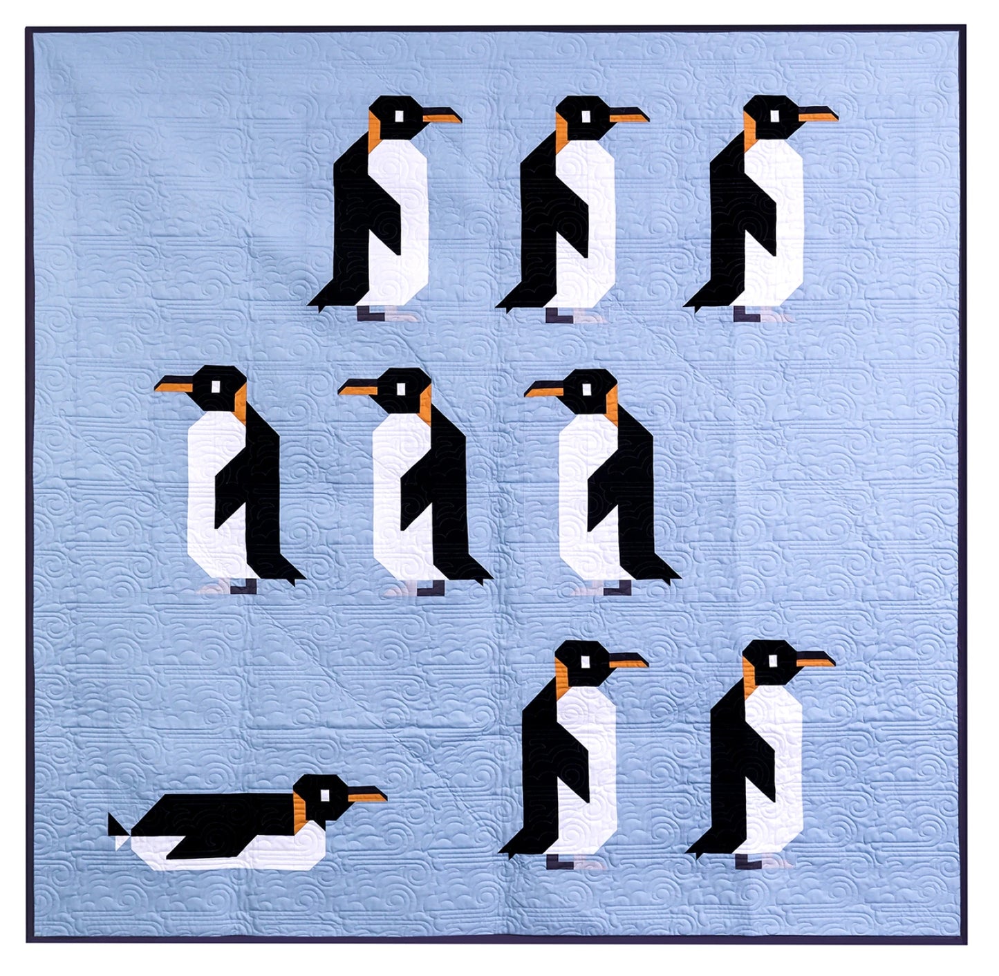 Waddle Brigade Penguin Quilt Pattern By Art East Quilting Co