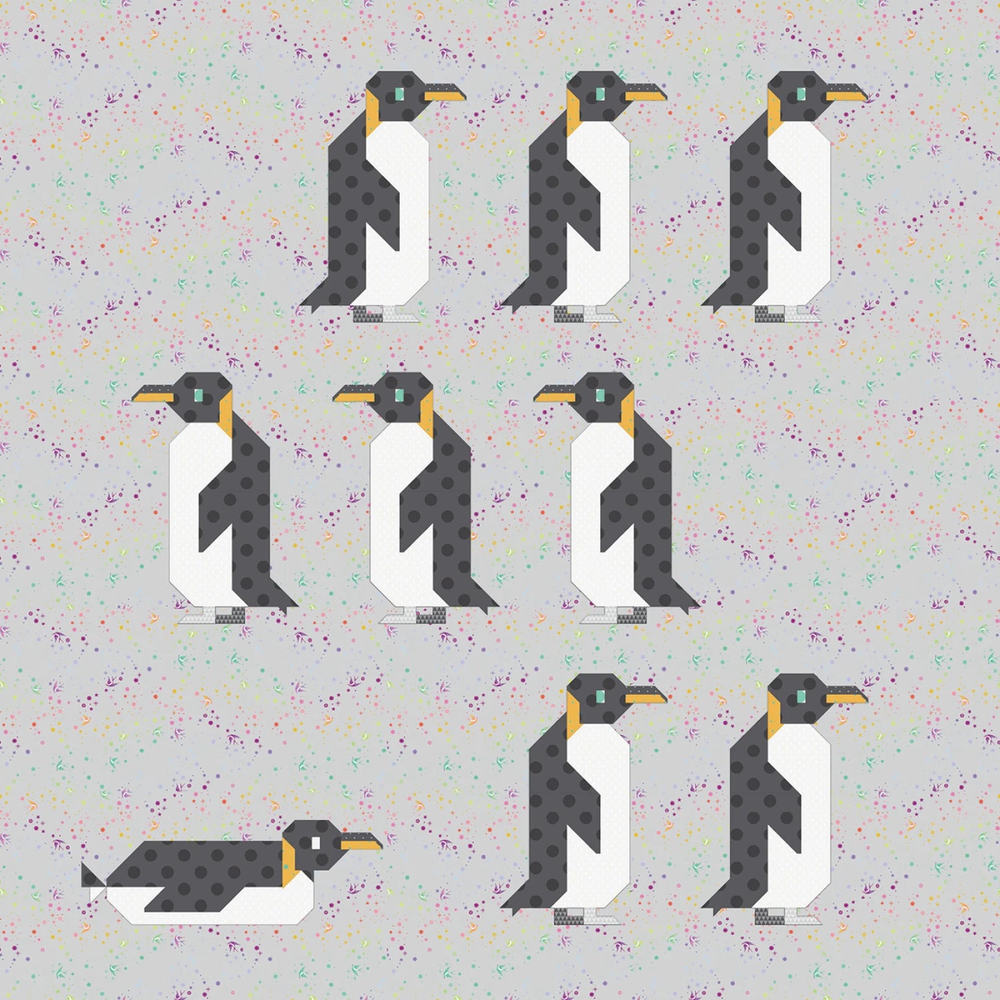 Waddle Brigade Penguin Quilt Pattern By Art East Quilting Co