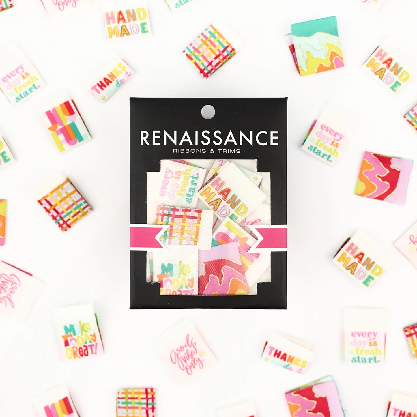 Renaissance Ribbons Good Vibes Woven Label Pack