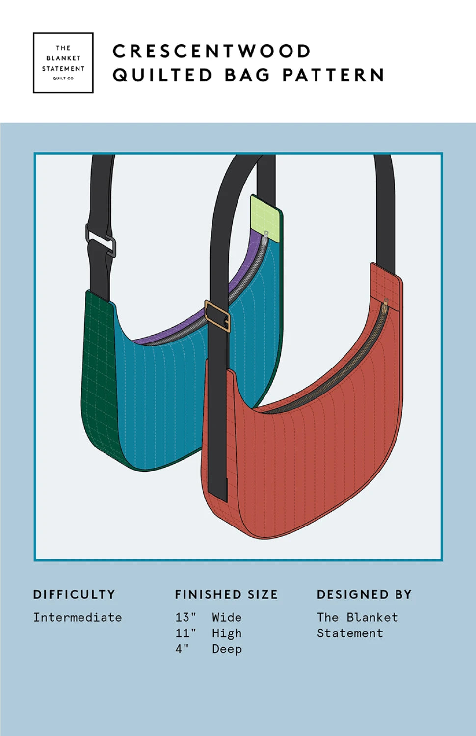 Crescentwood Quilted Bag Pattern By The Blanket Statement