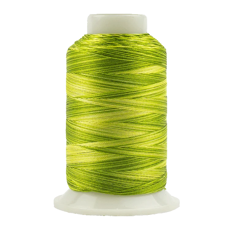 Wonderfil - Fabulux - Hint Of Lime - Green Variegated 40wt 3 Ply Trilobal Polyester Thread - 700m - FB13
