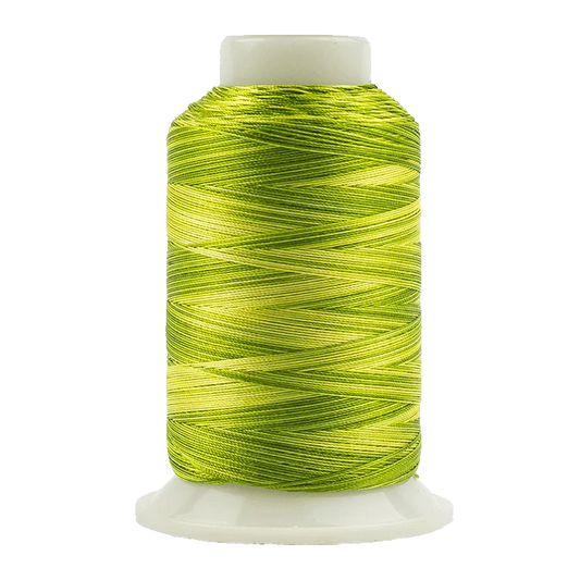 Wonderfil - Fabulux - Hint Of Lime - Green Variegated 40wt 3 Ply Trilobal Polyester Thread - 700m - FB13
