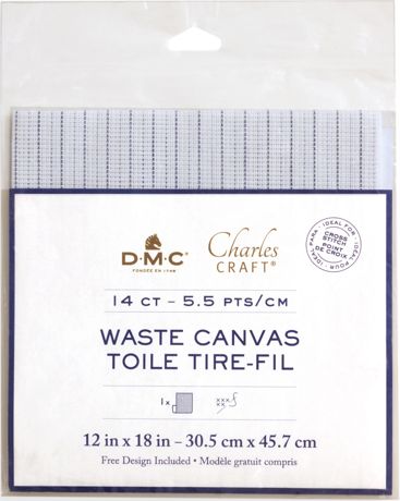 DMC - Charles Craft - Waste Canvas Toile Tire-fil - 14ct - 5.5pts/cm - 12" x 18"