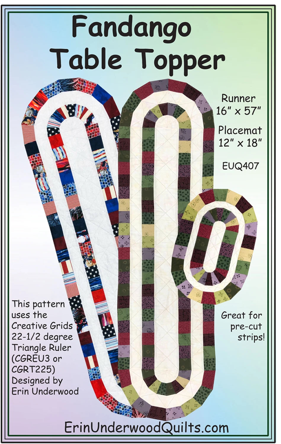 Fandango Table Topper Pattern By Erin Underwood Quilts