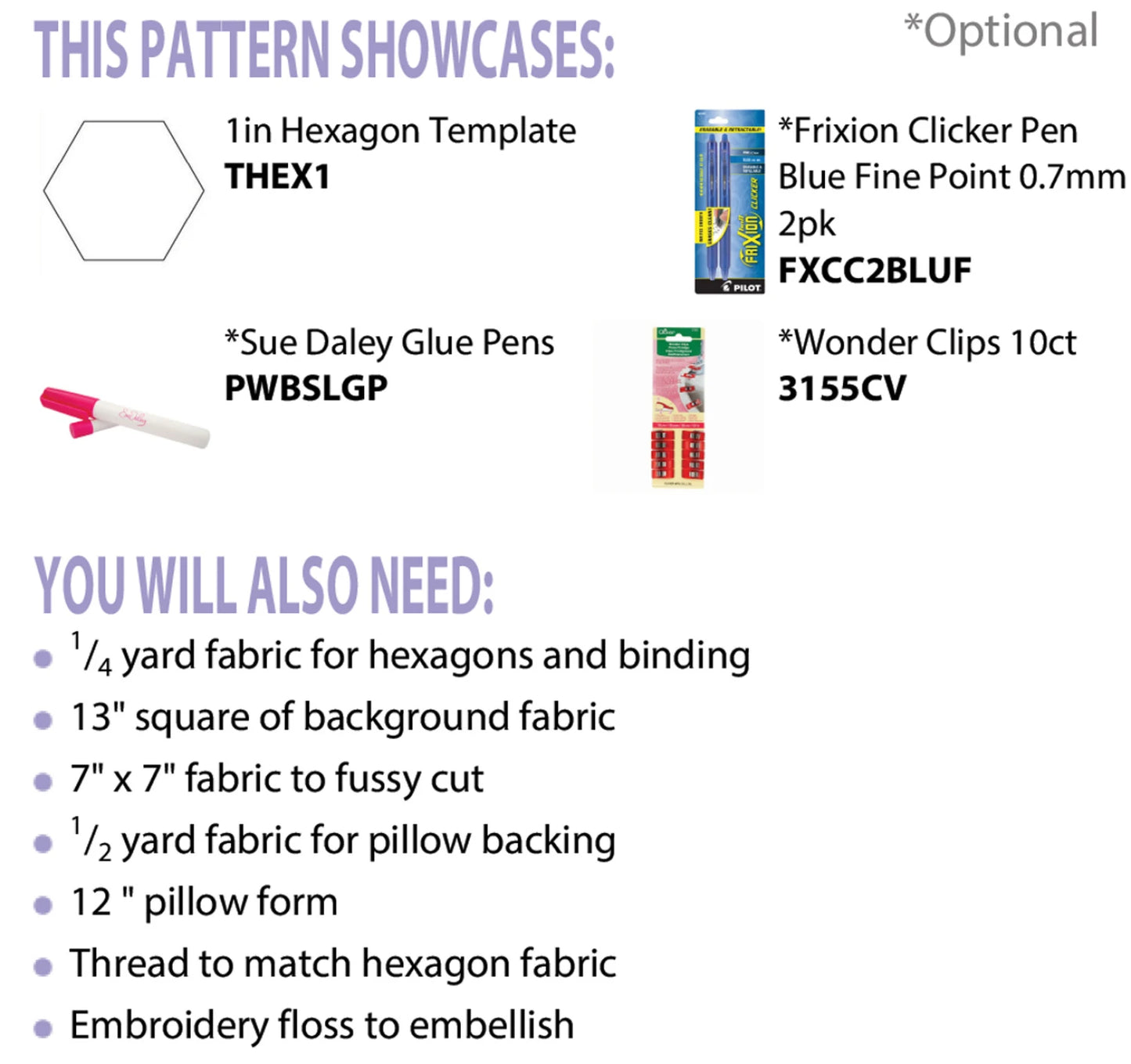 Hexagon Frame Pillow Pattern By Cut Loose Press