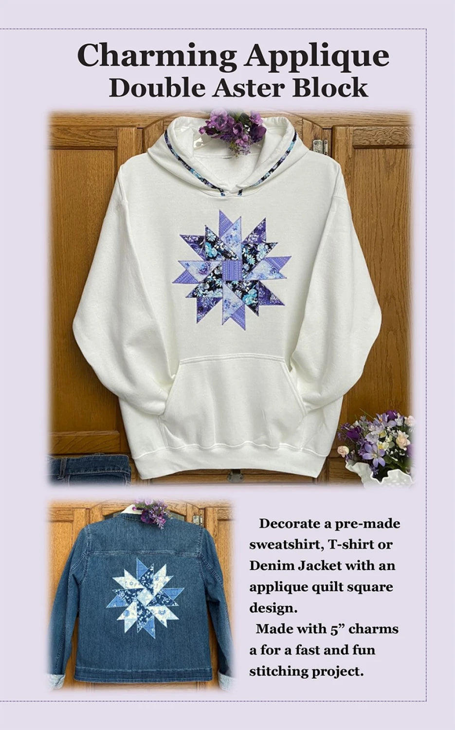 Charming Applique Double Aster Block Pattern By J Minnis Designs