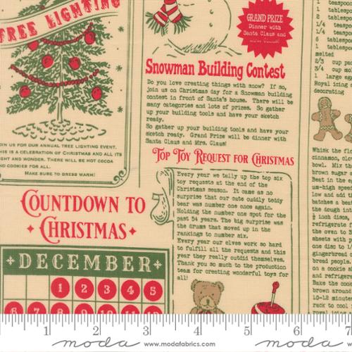 Preorder - Moda - Stacy Iest Hsu - Holiday Cheer - Christmas Vintage North Pole Newspaper - 20970 11 - Ships May 2026