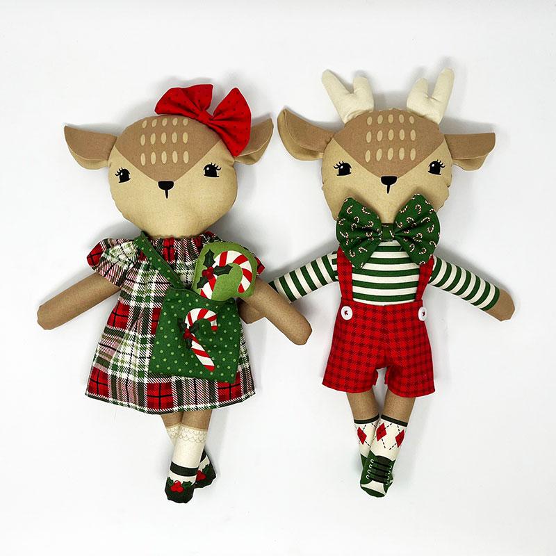Preorder - Moda - Stacy Iest Hsu - Holiday Cheer - Christmas Reindeer Stuffies Panel - 20979 11 - Ships May 2026