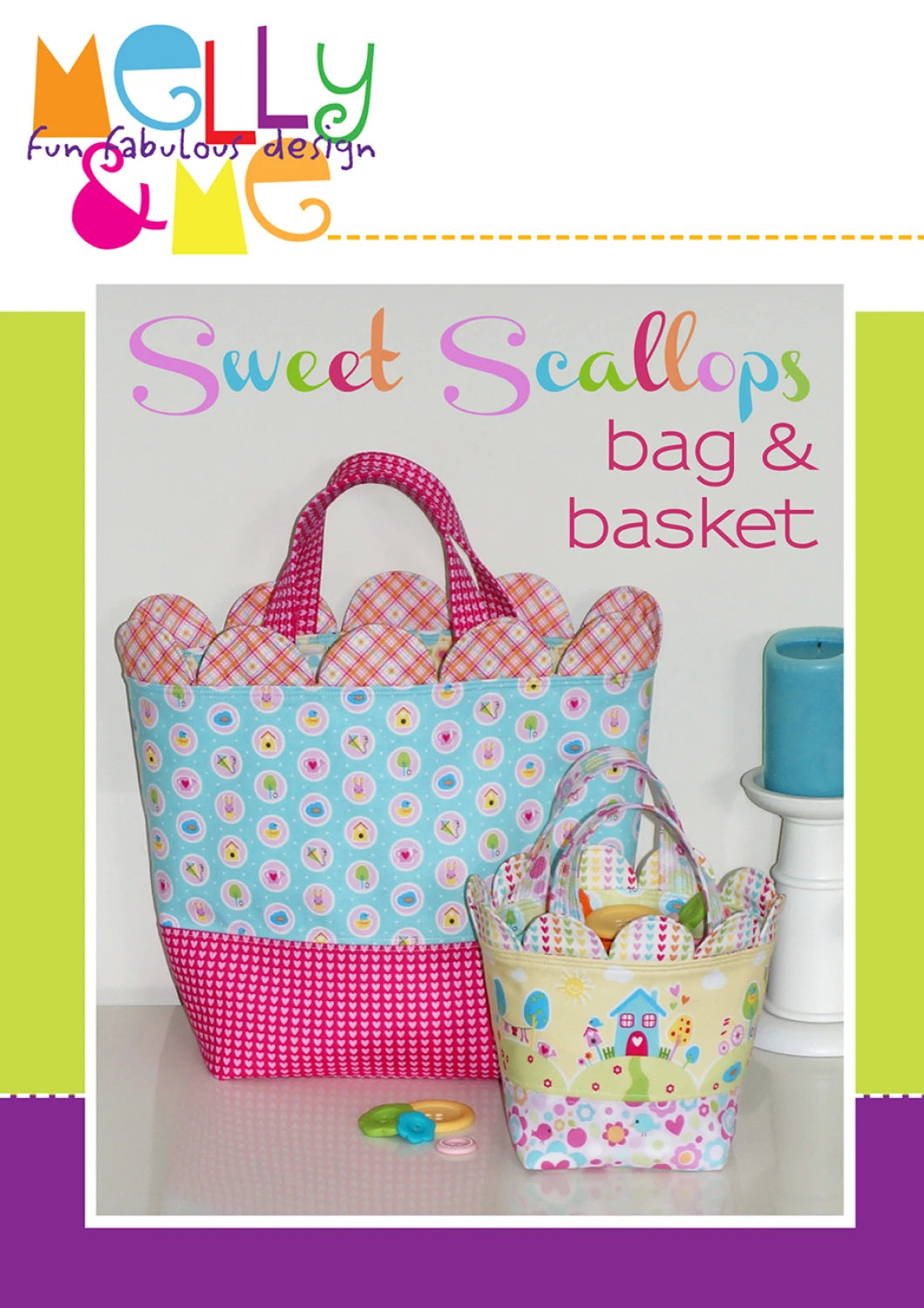 Sweet Scallops Bag and Basket Pattern By Melly and Me