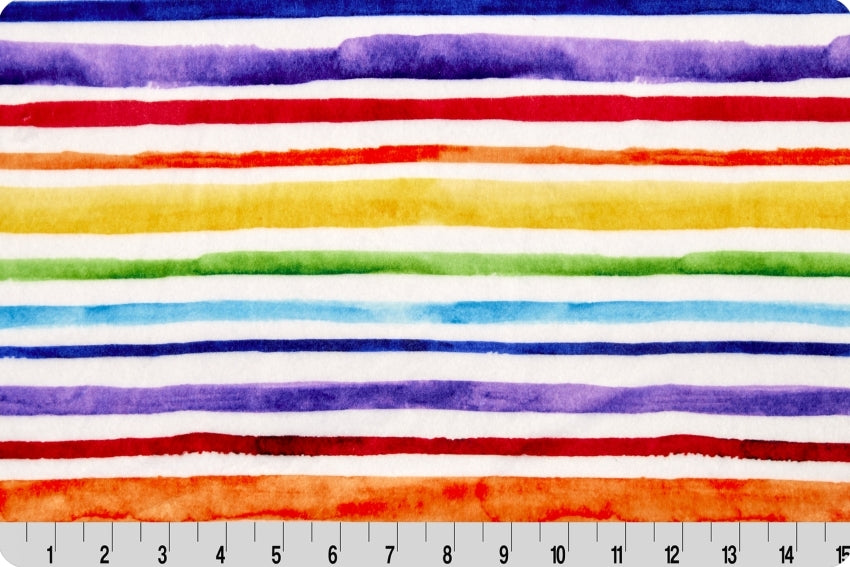 Shannon Fabrics Minky - Stripe Digital Cuddle Rainbow - 58"/60" Wide - dcstriperainbow
