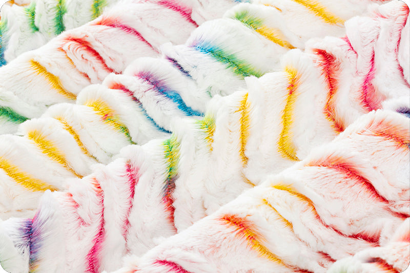 Shannon Fabrics Minky - Luxe Cuddle Prism Vibrant Rainbow - 58"/60" Wide