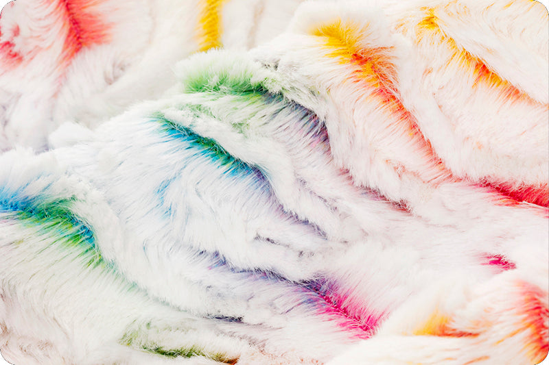 Shannon Fabrics Minky - Luxe Cuddle Prism Vibrant Rainbow - 58"/60" Wide