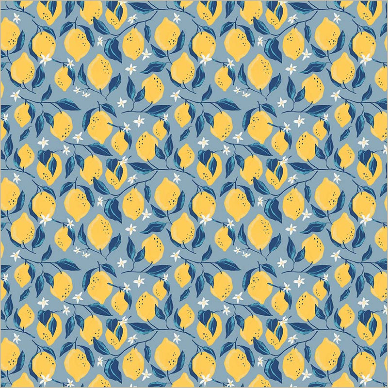 Preorder - Windham - Villa Sol Organic - Lemons - 55229-2 Sea Blue - Ships May 2026