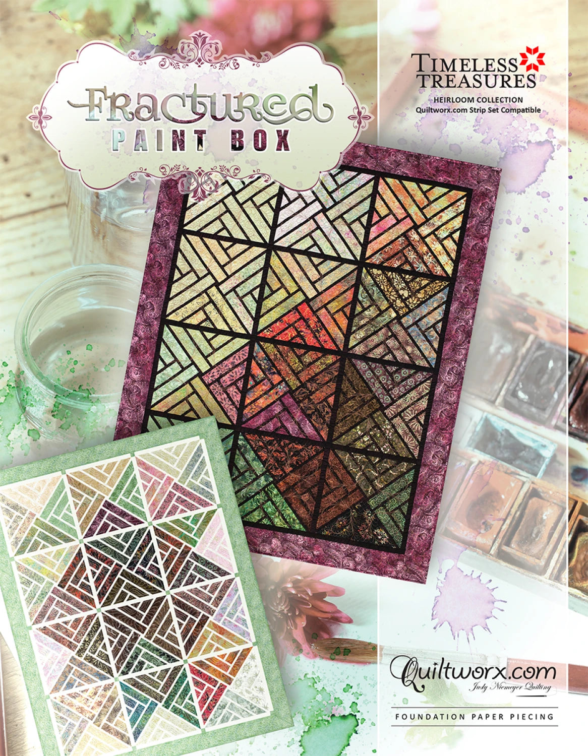 Fractured Paint Box Foundation Paper Piecing Quilt Pattern By Quiltworx
