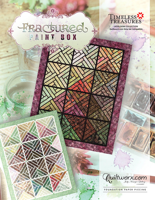 Fractured Paint Box Foundation Paper Piecing Quilt Pattern By Quiltworx