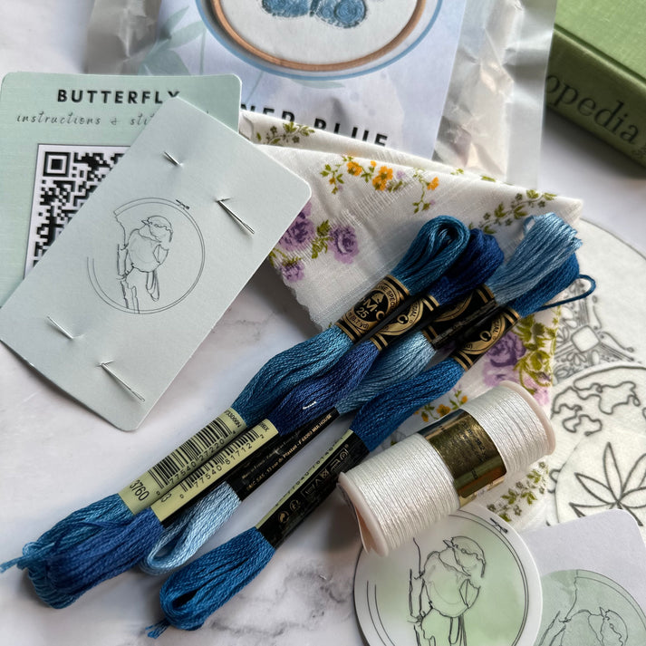 Nest Embirdery - Karner Blue Butterfly Mini Embroidery Kit
