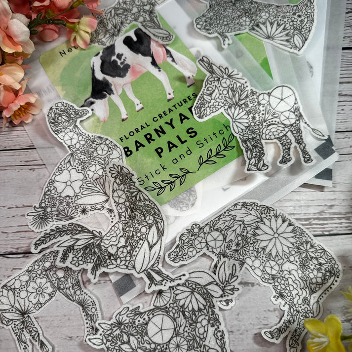 Nest Embirdery - Barnyard Pals Stick And Stick Embroidery Pack