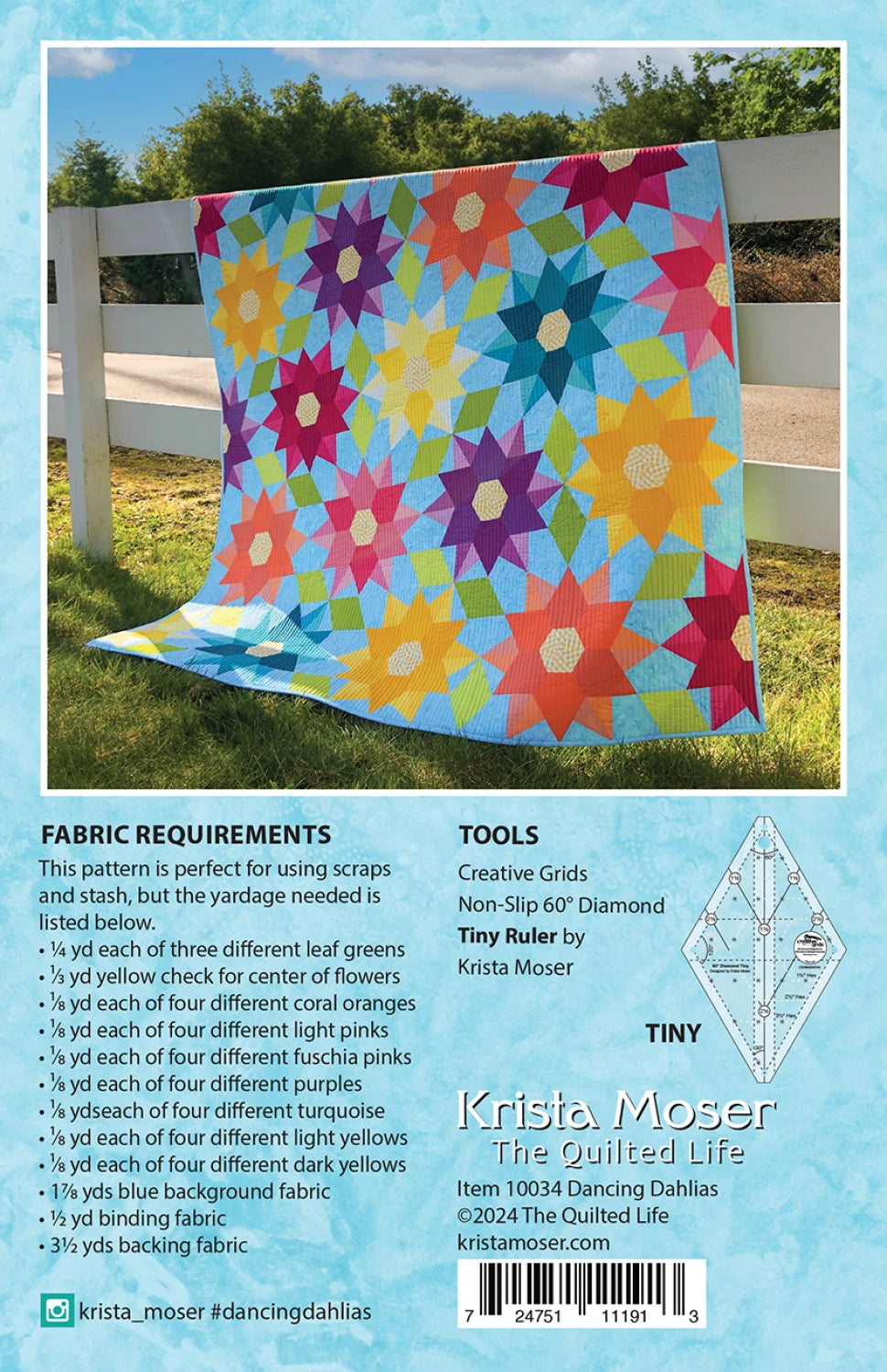 Dancing Dahlias Quilt Pattern By The Quilted Life