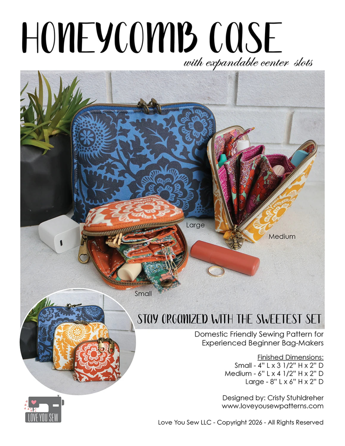 Honeycomb Case Sewing Pattern By Love You Sew