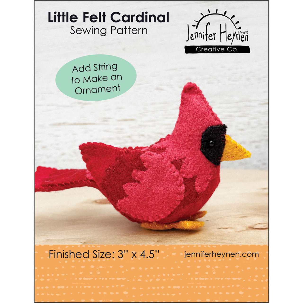 Little Felt Cardinal Pattern By Jennifer Heynen