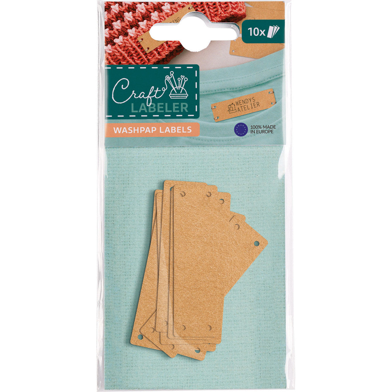 Craft Labeler - Light Brown WashPap Vegan Labels - 10ct