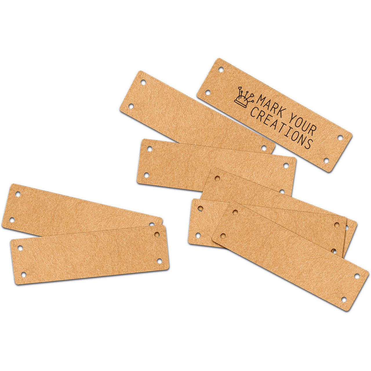 Craft Labeler - Light Brown WashPap Vegan Labels - 10ct