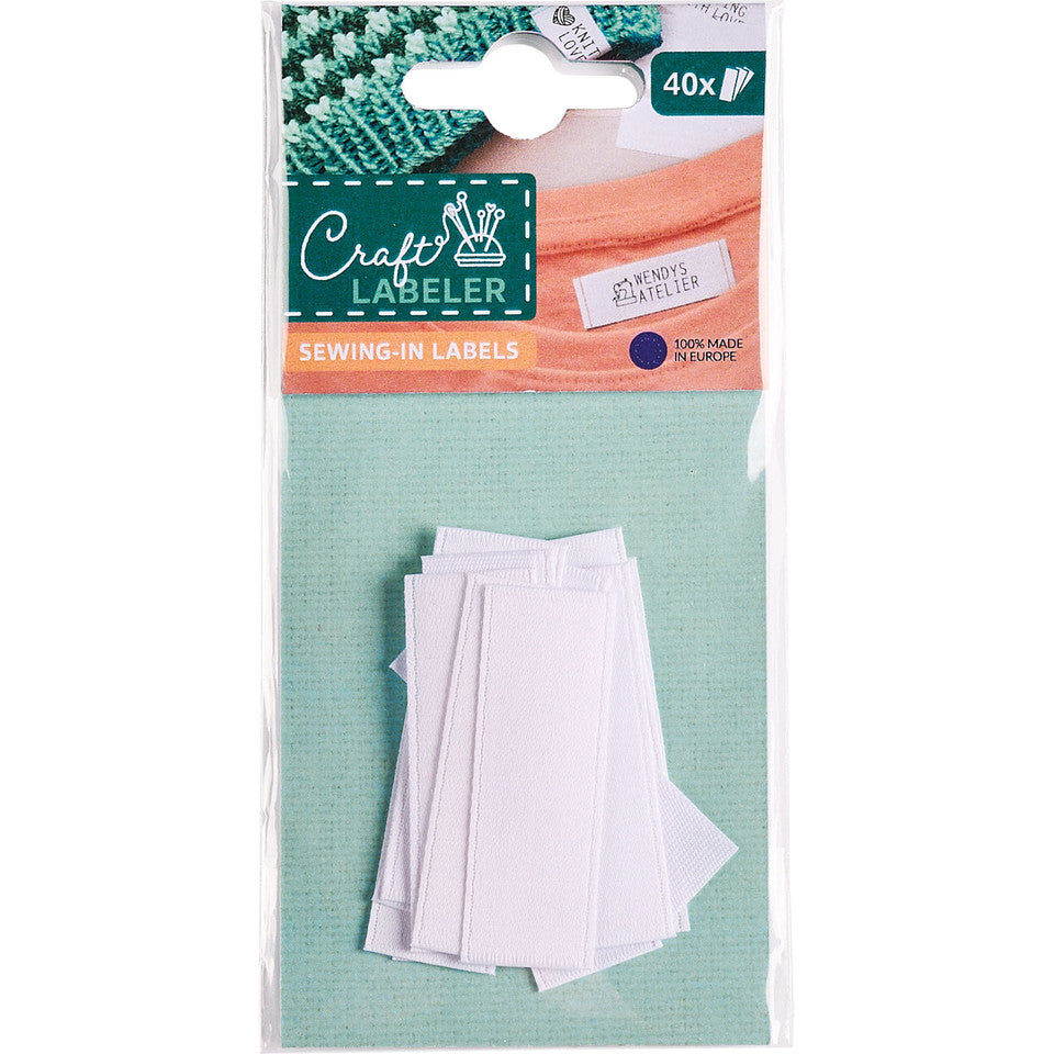 Craft Labeler - White Satin Labels - 40ct