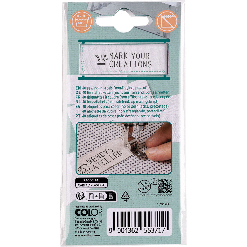 Craft Labeler - White Satin Labels - 40ct
