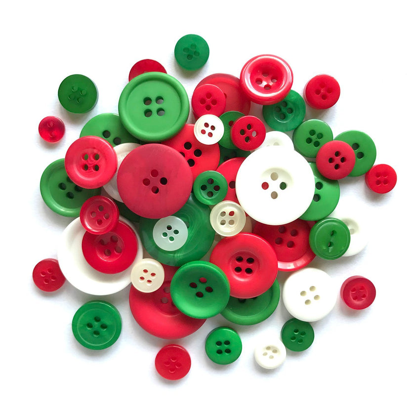 Buttons Galore and More - Button Basics Colorful Craft And Sewing Buttons - Christmas
