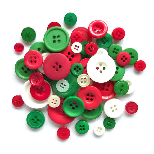 Buttons Galore and More - Button Basics Colorful Craft And Sewing Buttons - Christmas