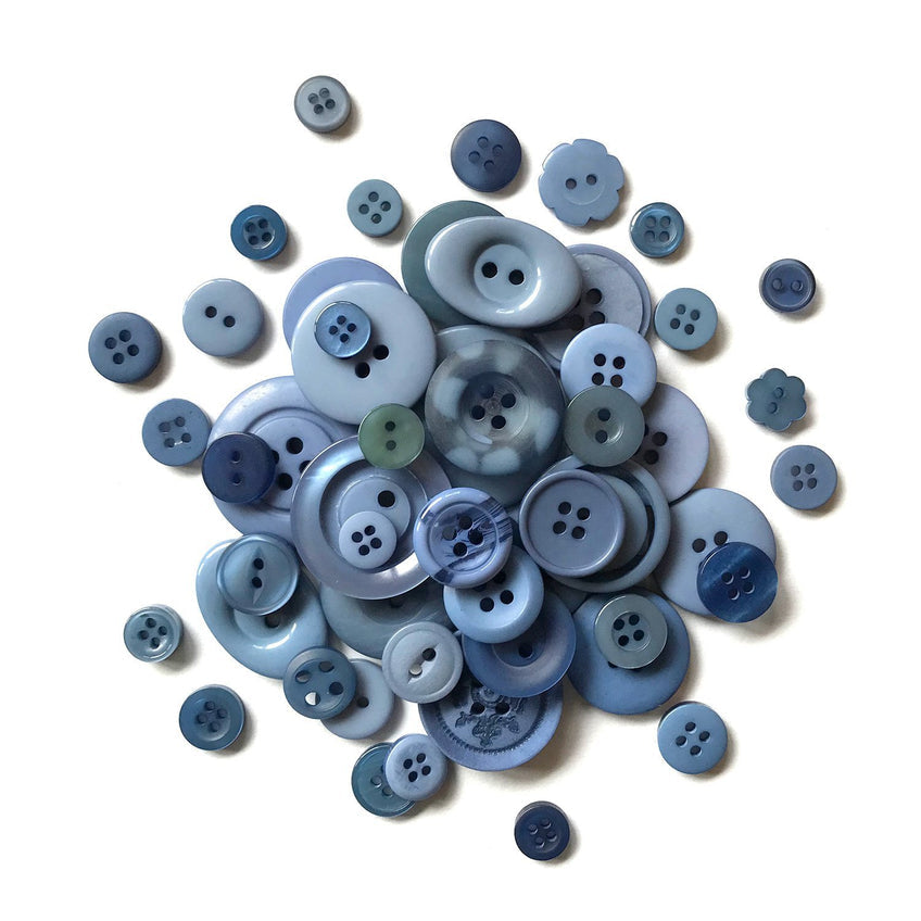 Buttons Galore and More - Button Basics Colorful Craft And Sewing Buttons - Deep Blue Sea