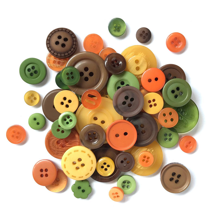 Buttons Galore and More - Button Basics Colorful Craft And Sewing Buttons - Fall Festival