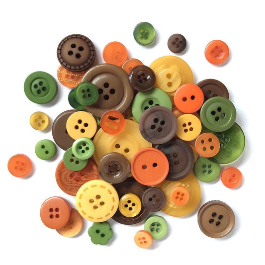 Buttons Galore and More - Button Basics Colorful Craft And Sewing Buttons - Fall Festival