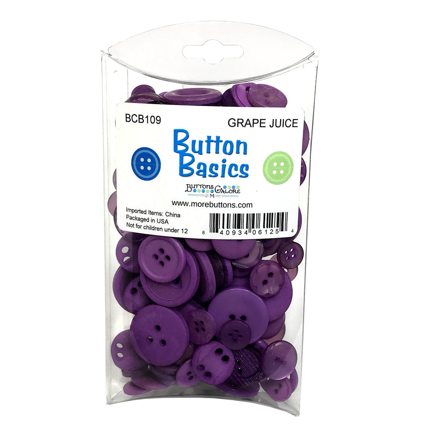 Buttons Galore and More - Button Basics Colorful Craft And Sewing Buttons - Grape Juice