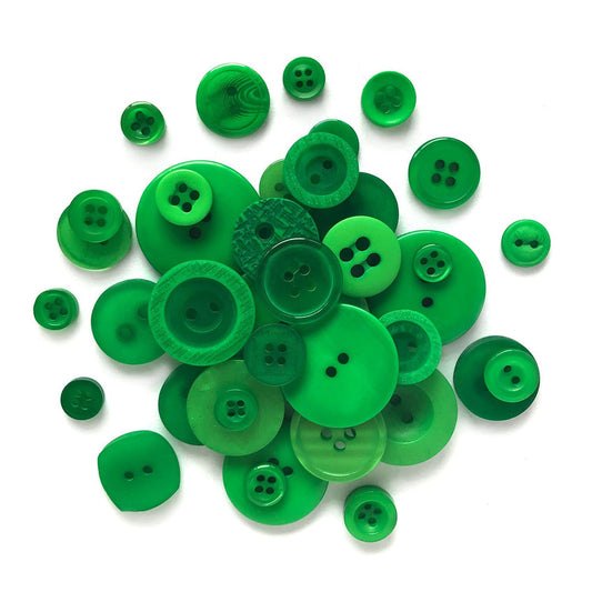 Buttons Galore and More - Button Basics Colorful Craft And Sewing Buttons - Kelly Green
