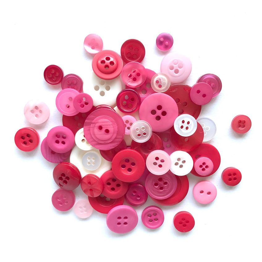Buttons Galore and More - Button Basics Colorful Craft And Sewing Buttons - Sweetheart