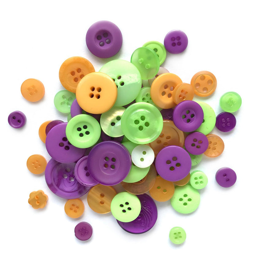 Buttons Galore and More - Button Basics Colorful Craft And Sewing Buttons - Trick Or Treat