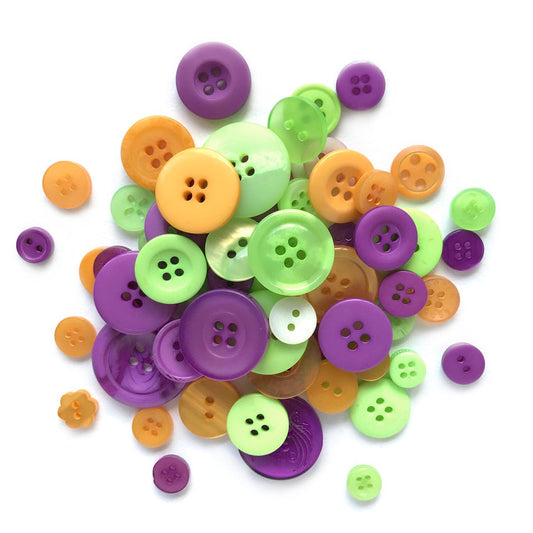 Buttons Galore and More - Button Basics Colorful Craft And Sewing Buttons - Trick Or Treat