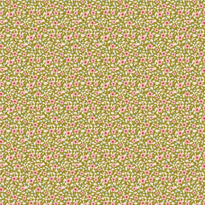 Tilda - Brie Basics - Small Florals - Green - 130121